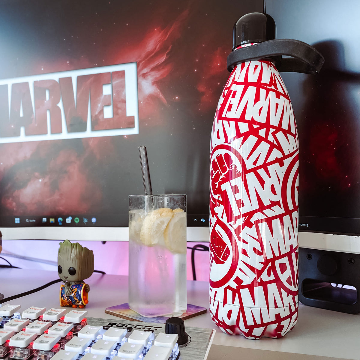 Productafbeelding Marvel - Logo en Iconen Waterfles