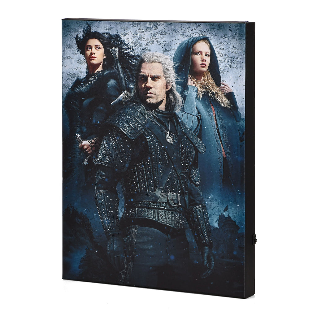 Productafbeelding Witcher - Ciri, Yennefer & Geralt Wandbeeld met licht