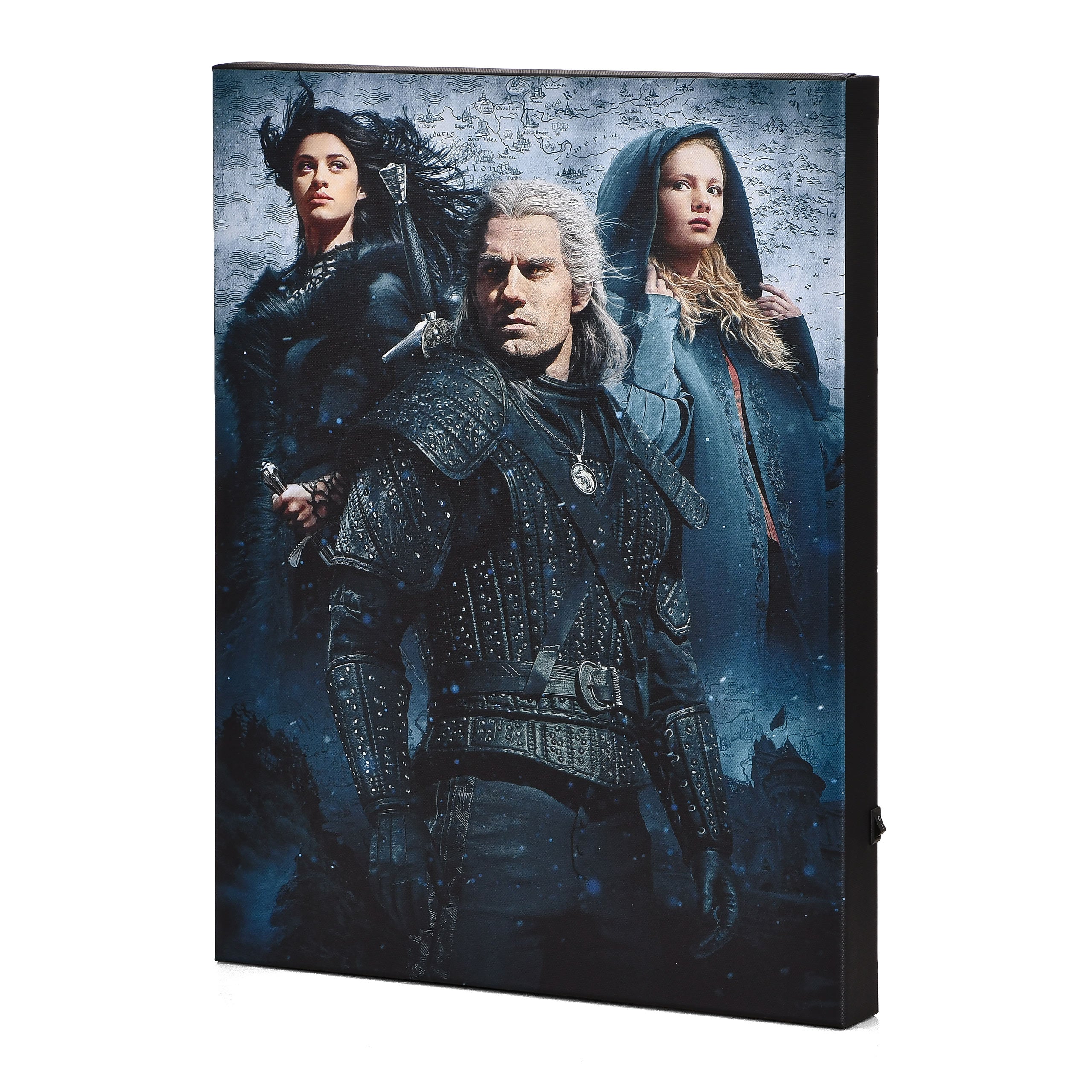 Productafbeelding Witcher - Ciri, Yennefer & Geralt Wandbeeld met licht