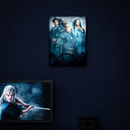 Productafbeelding Witcher - Ciri, Yennefer & Geralt Wandbeeld met licht