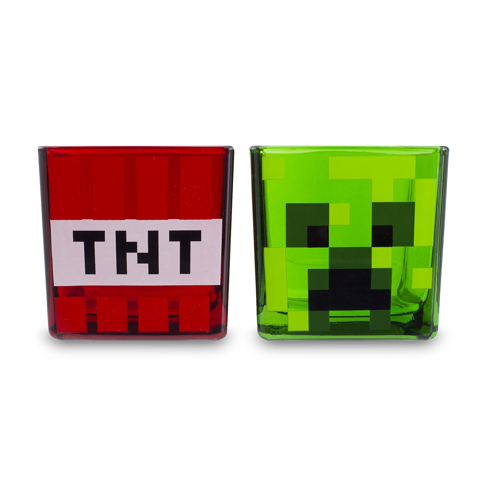 Productafbeelding Minecraft - Creeper en TNT Glazen 2-delige Set