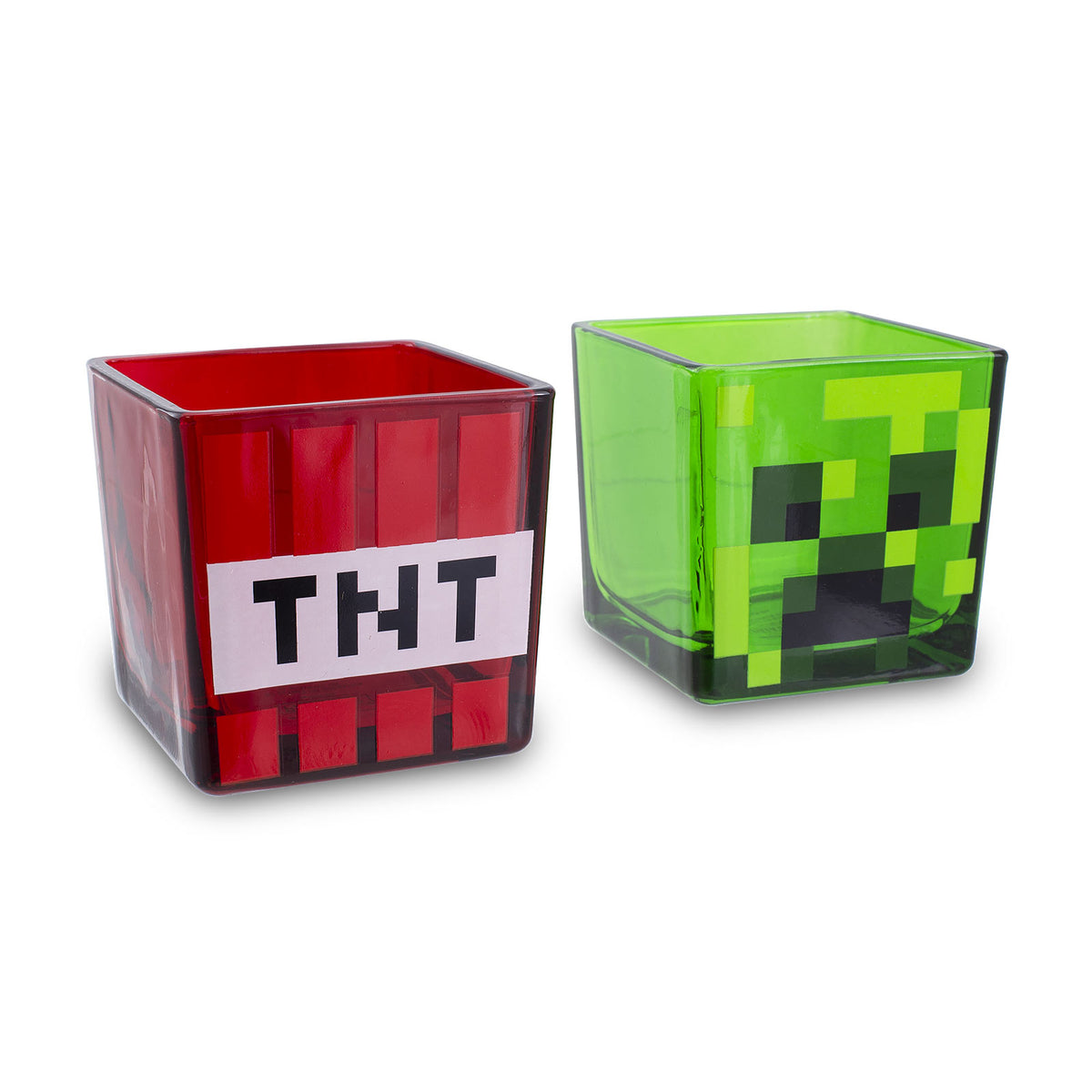 Productafbeelding Minecraft - Creeper en TNT Glazen 2-delige Set