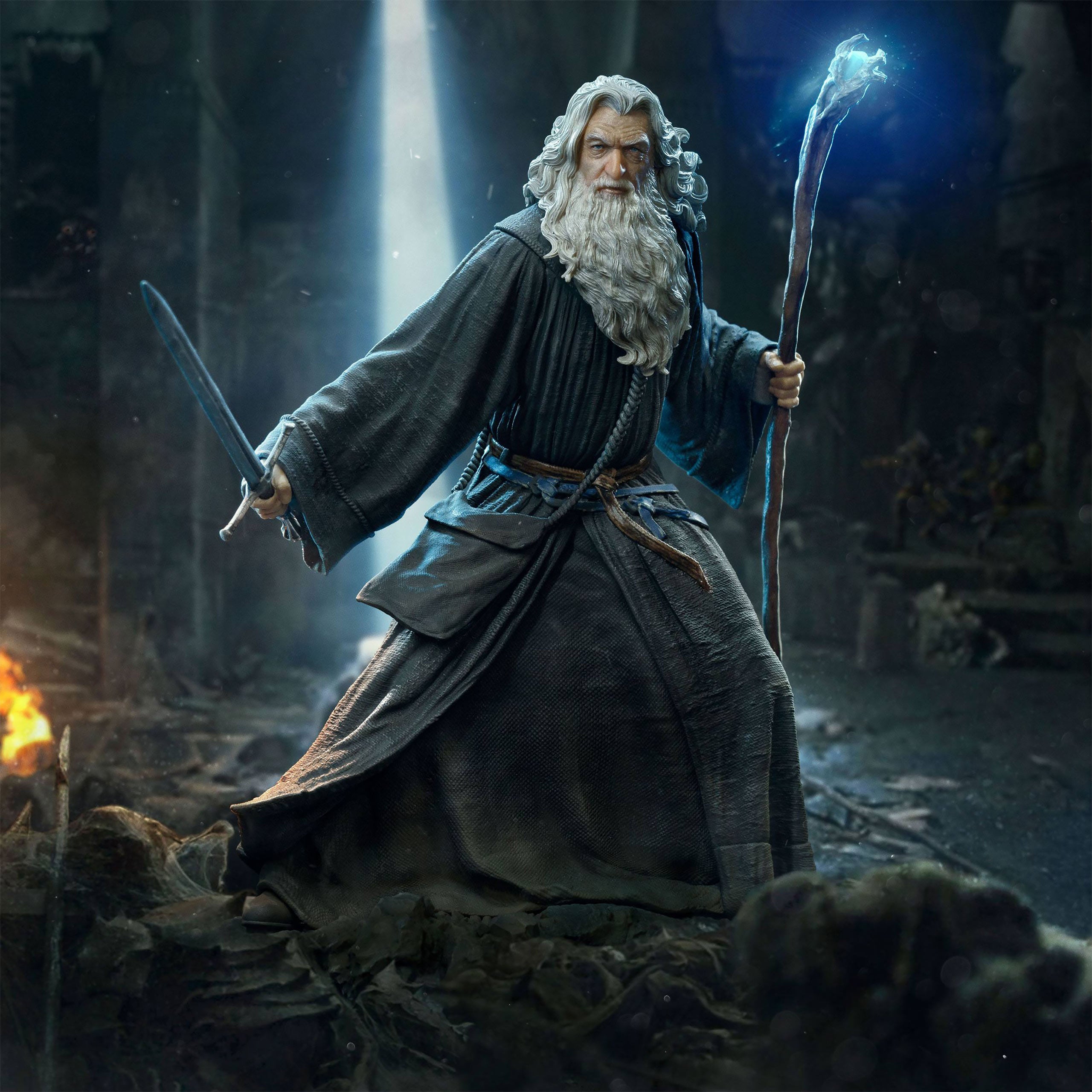 Productafbeelding Heer der Ringen - Gandalf BDS Art Scale Deluxe Beeld 1:10