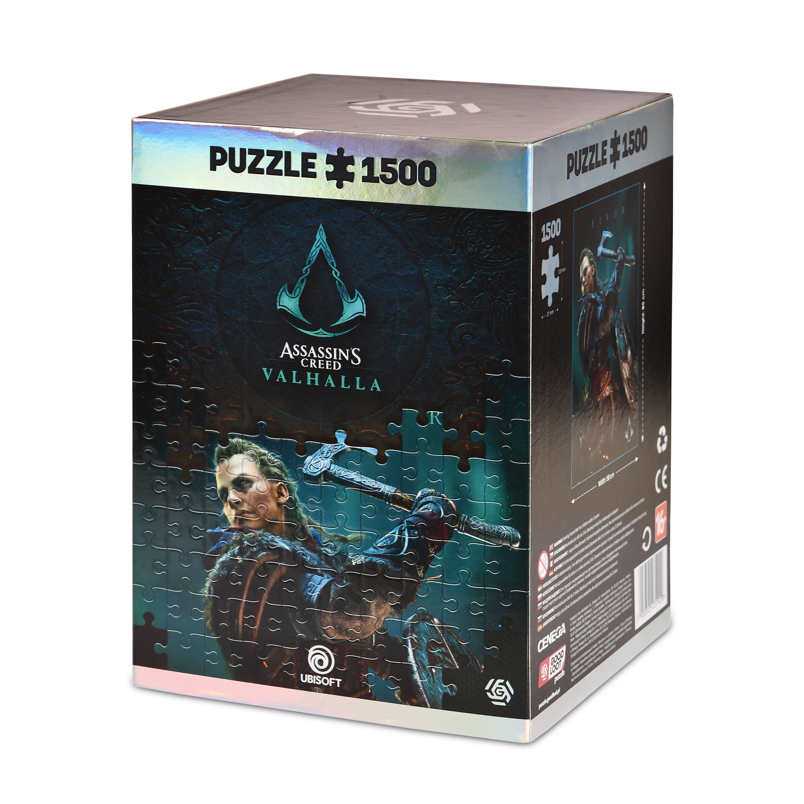 Productafbeelding Assassin's Creed Valhalla - Eivor Puzzel met Logo Stoffen Tas