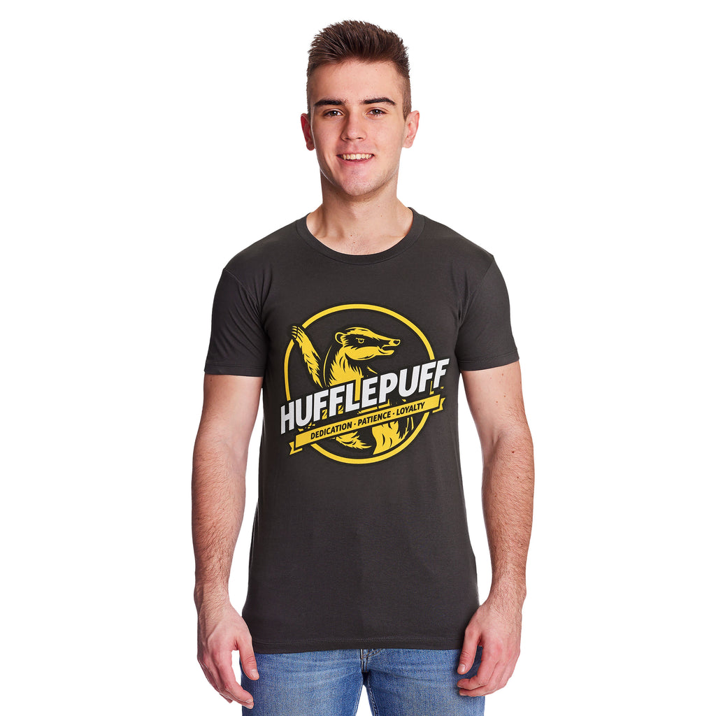 Productafbeelding Hufflepuff House Values T-Shirt Grijs - Harry Potter