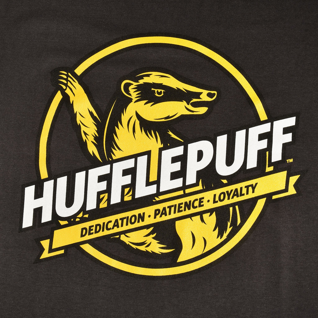 Productafbeelding Hufflepuff House Values T-Shirt Grijs - Harry Potter