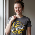 Productafbeelding Hufflepuff House Values T-Shirt Grijs - Harry Potter
