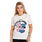 Productafbeelding Lilo & Stitch - Angel & Stitch Dames T-shirt Wit