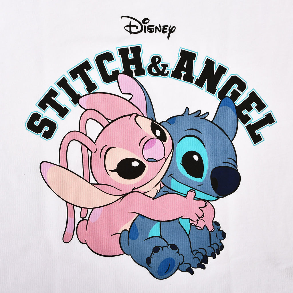 Productafbeelding Lilo & Stitch - Angel & Stitch Dames T-shirt Wit