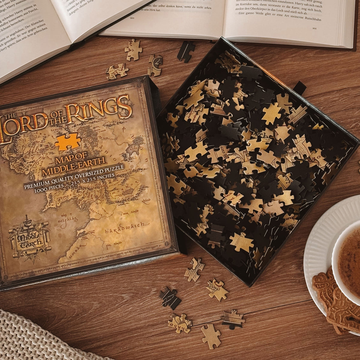 Productafbeelding In de Ban van de Ring - Kaart van Midden-aarde Puzzel