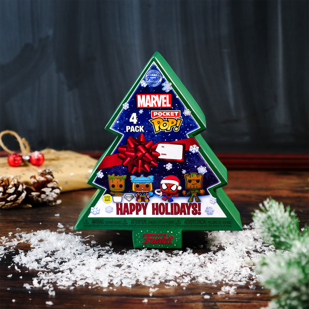 Productafbeelding Marvel - Happy Holidays Funko Pocket Pop 4-delige Figurenset