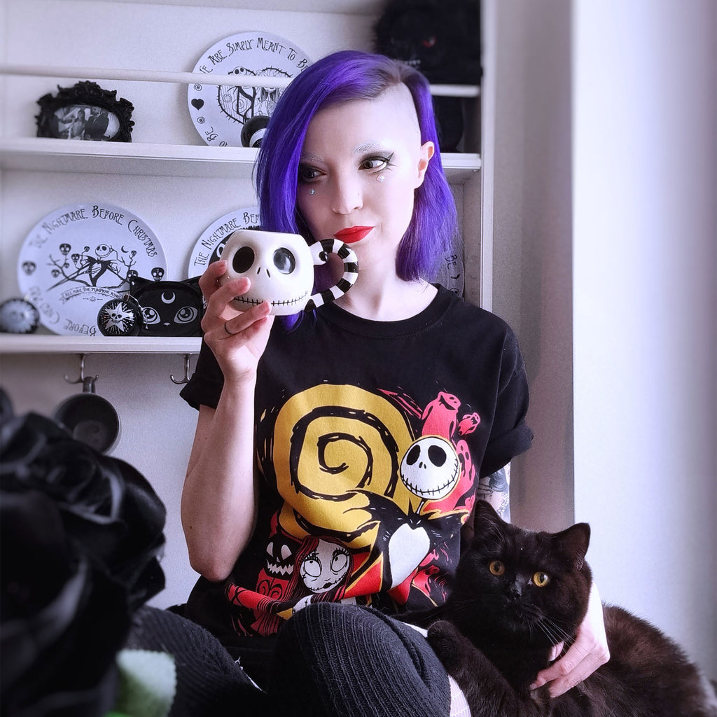 Productafbeelding Nightmare Before Christmas - Jack & Sally T-shirt zwart