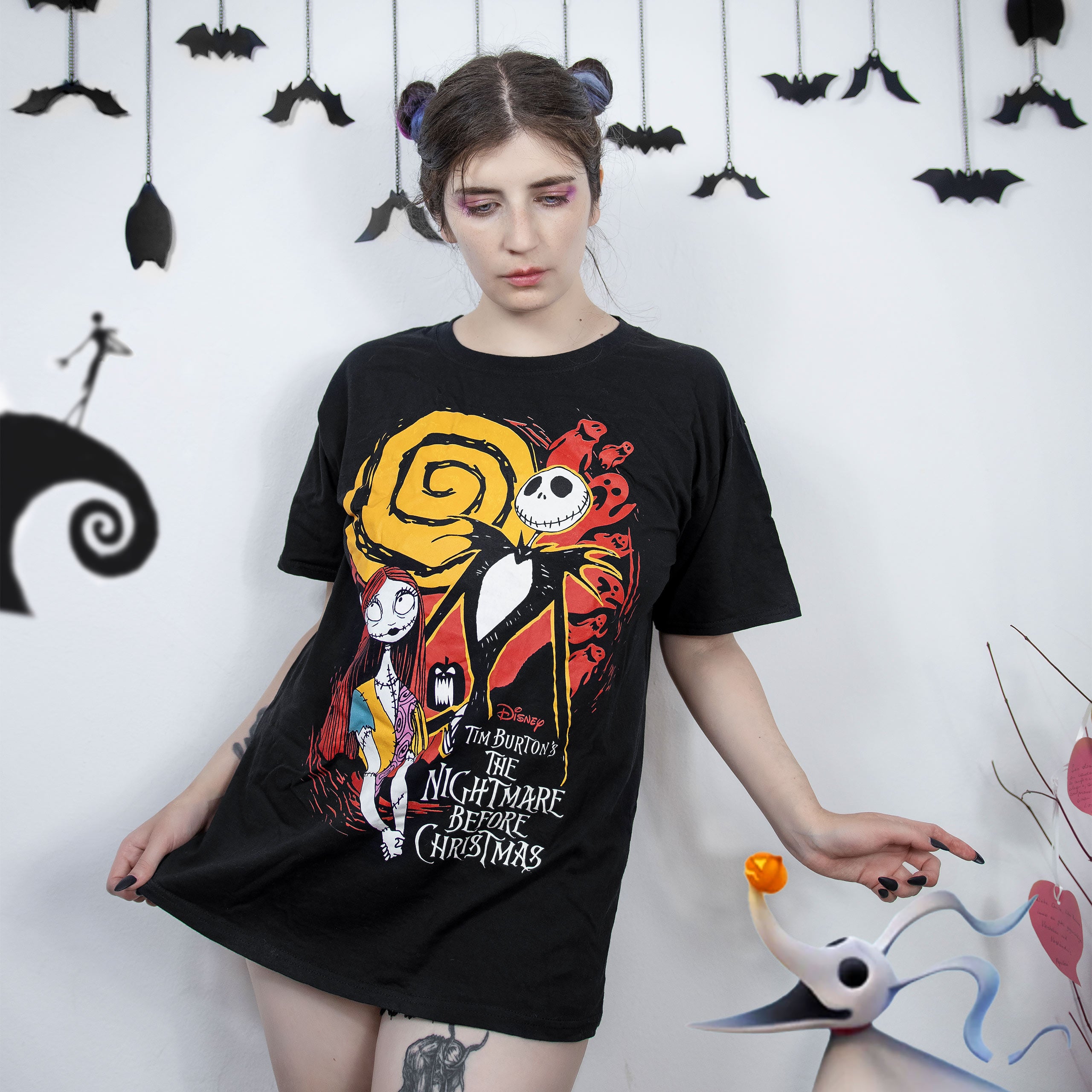 Productafbeelding Nightmare Before Christmas - Jack & Sally T-shirt zwart