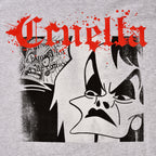 Productafbeelding Disney Villains - Splatter Cruella T-shirt grijs