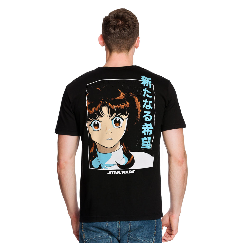 Productafbeelding Star Wars - Manga Leia T-shirt Zwart