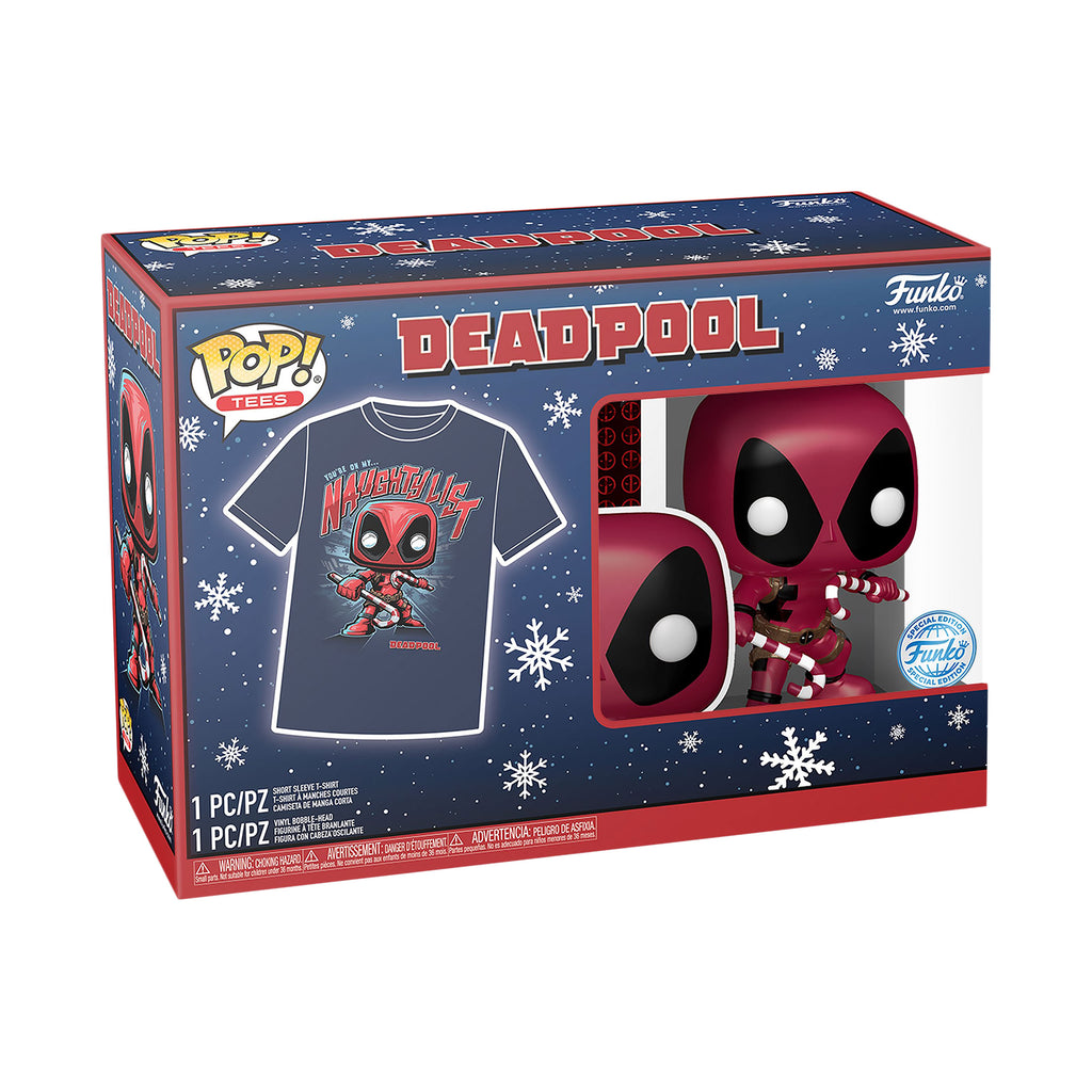 Productafbeelding Deadpool Kerst T-shirt met Funko Pop Figuur