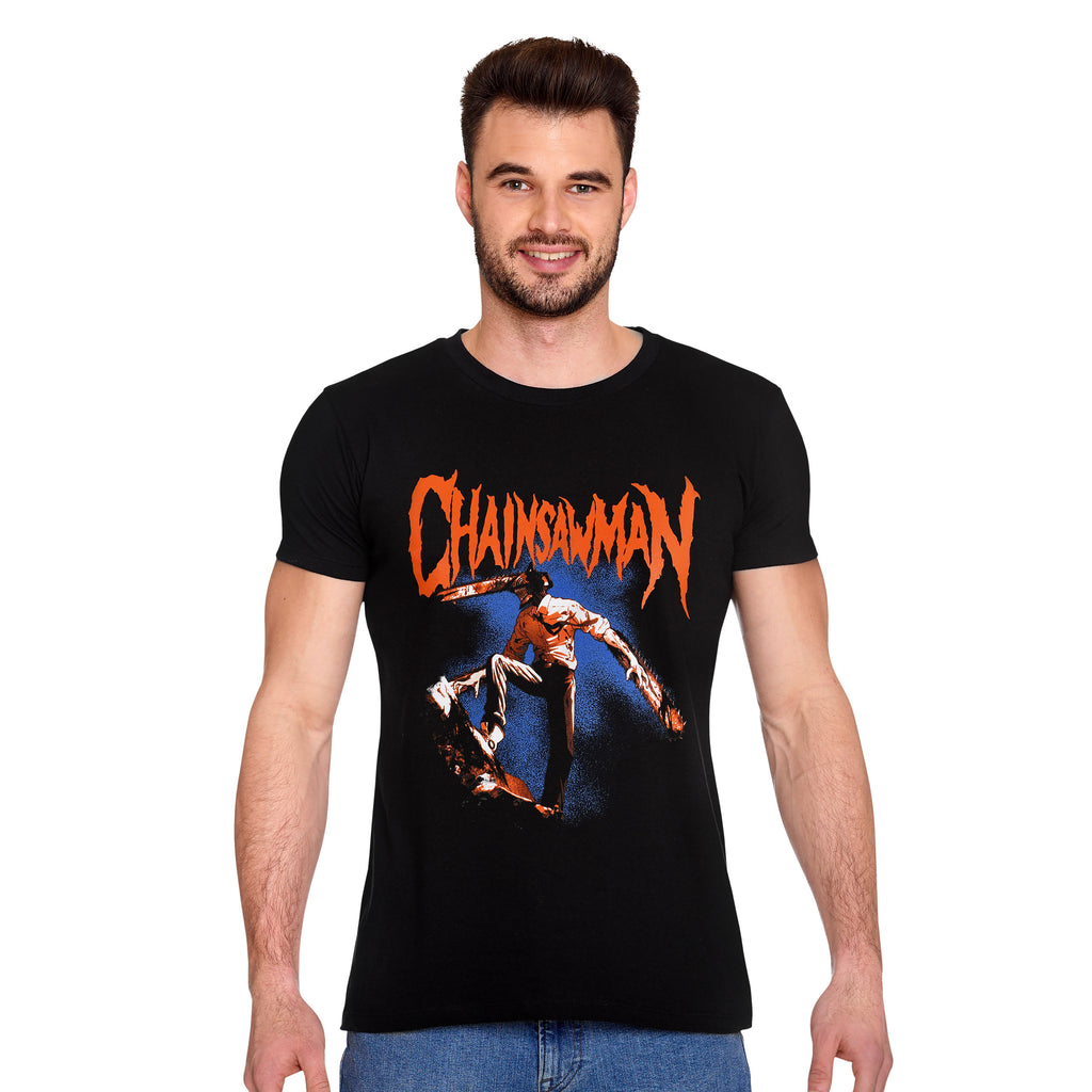 Productafbeelding Chainsaw Man - Rood Logo T-Shirt zwart