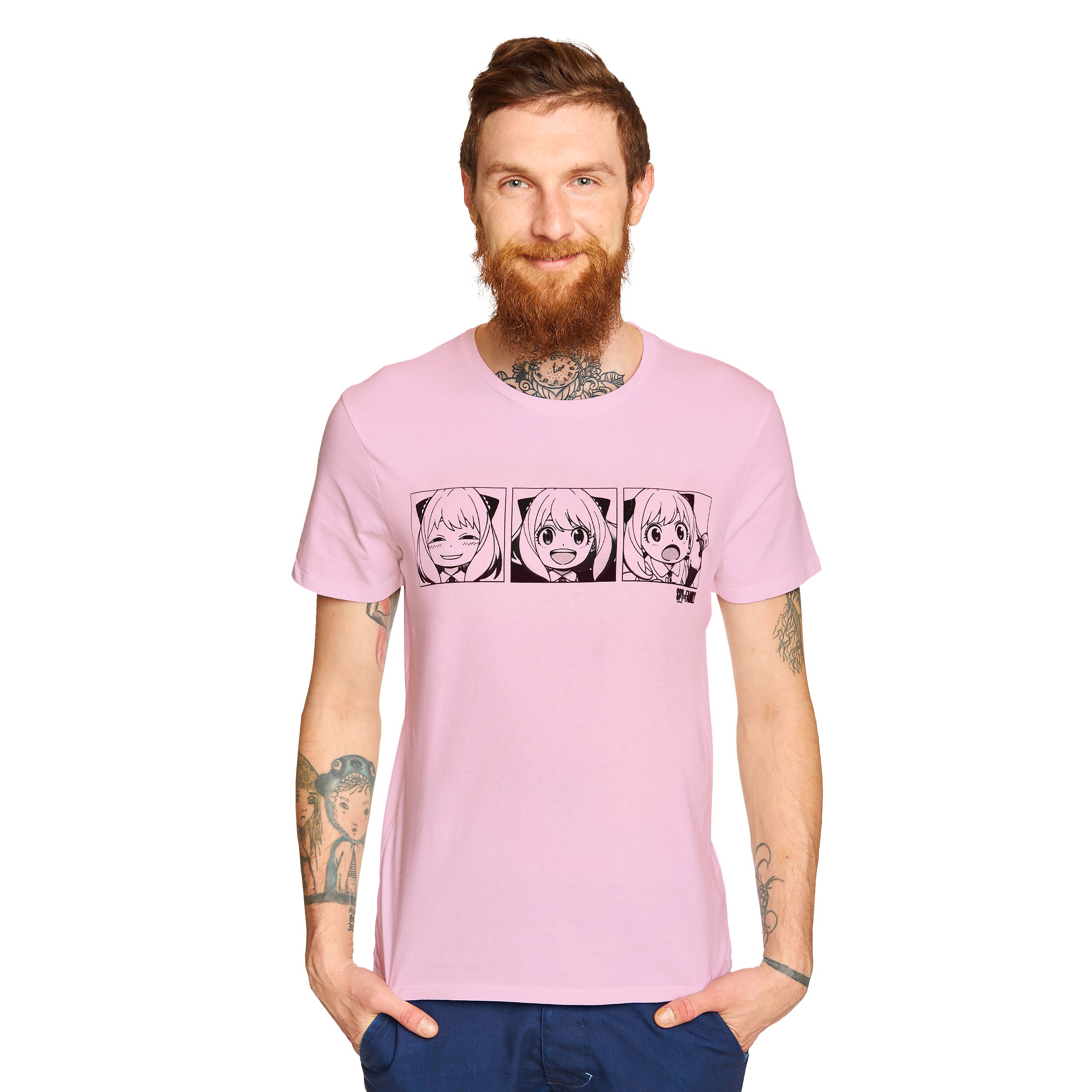 Productafbeelding Spy x Family - Emoties van Anya T-shirt roze