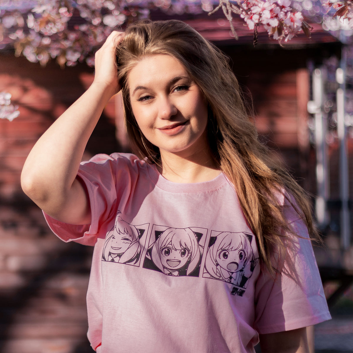 Productafbeelding Spy x Family - Emoties van Anya T-shirt roze