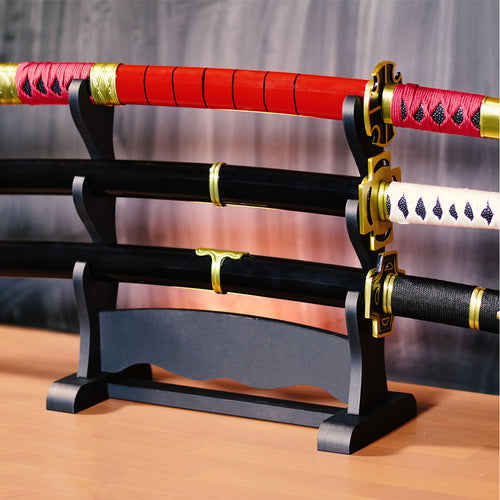 Productafbeelding Katana standaard voor drie zwaarden accessoire zwart