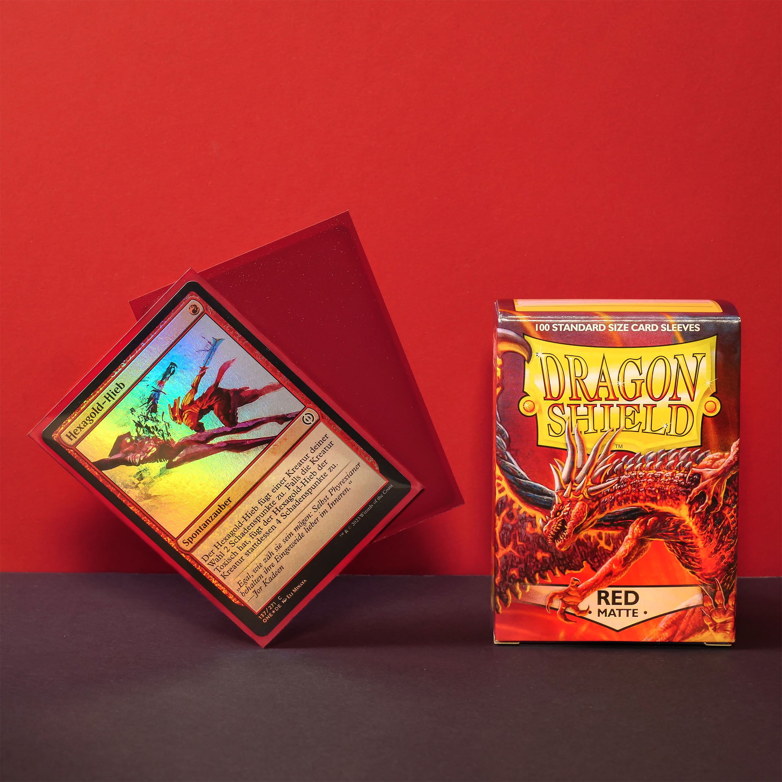 Productafbeelding Dragon Shield - Kaarthoezen 100 Set Rood