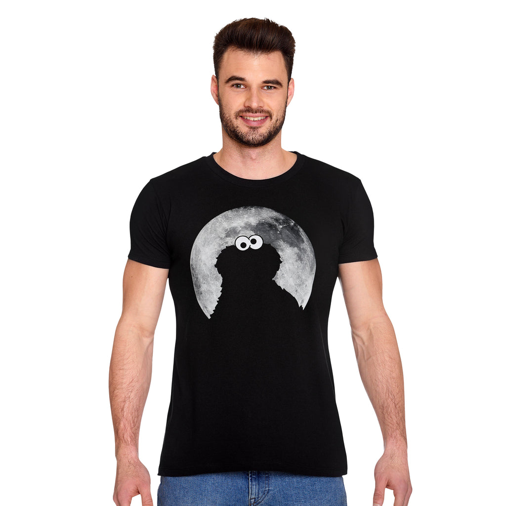 Productafbeelding Sesamstraat - Cookie Monster Moonnight T-shirt zwart