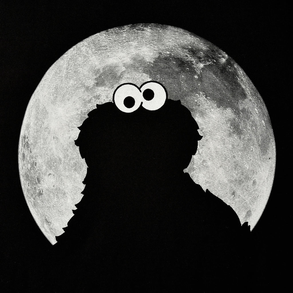 Productafbeelding Sesamstraat - Cookie Monster Moonnight T-shirt zwart