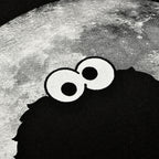 Productafbeelding Sesamstraat - Cookie Monster Moonnight T-shirt zwart