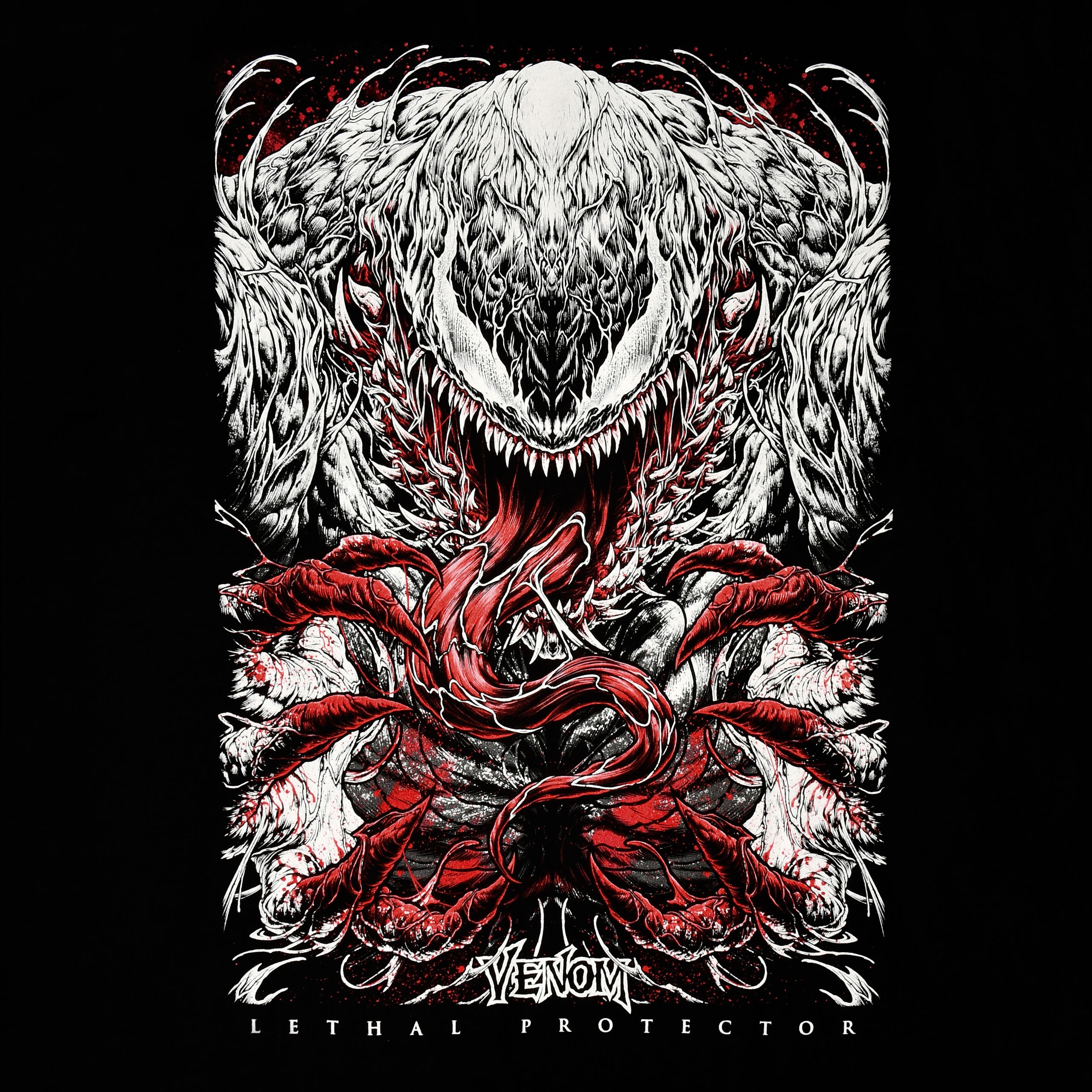 Productafbeelding Venom - Zwart Wit & Bloed T-shirt zwart