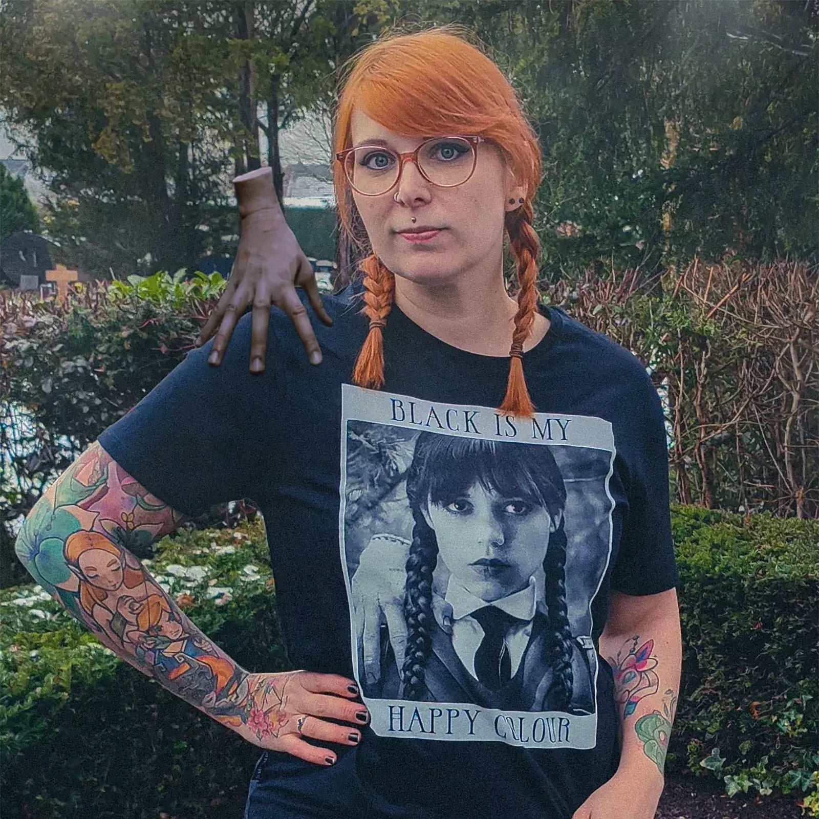 Productafbeelding Wednesday - Black Is My Happy Colour T-shirt zwart