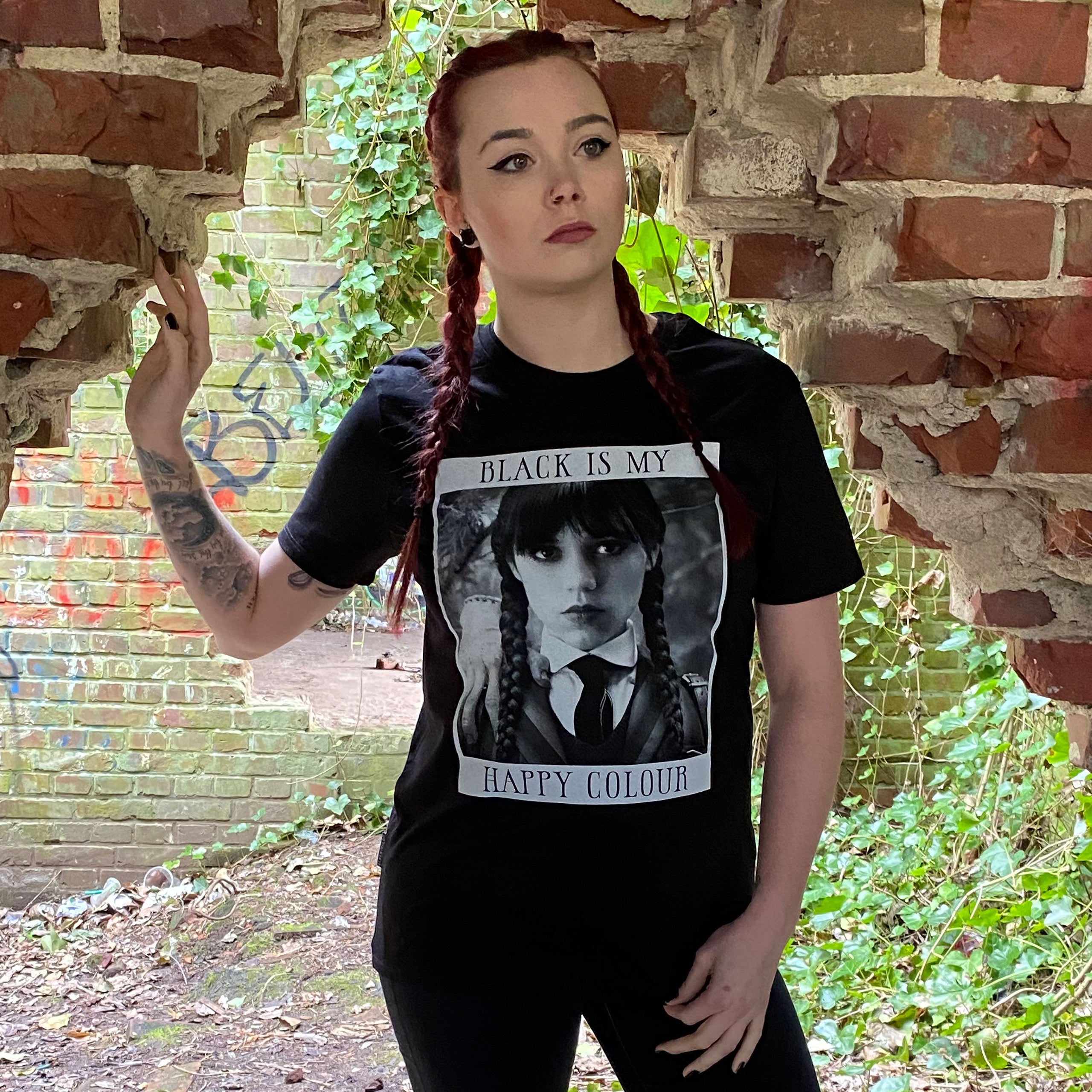 Productafbeelding Wednesday - Black Is My Happy Colour T-shirt zwart