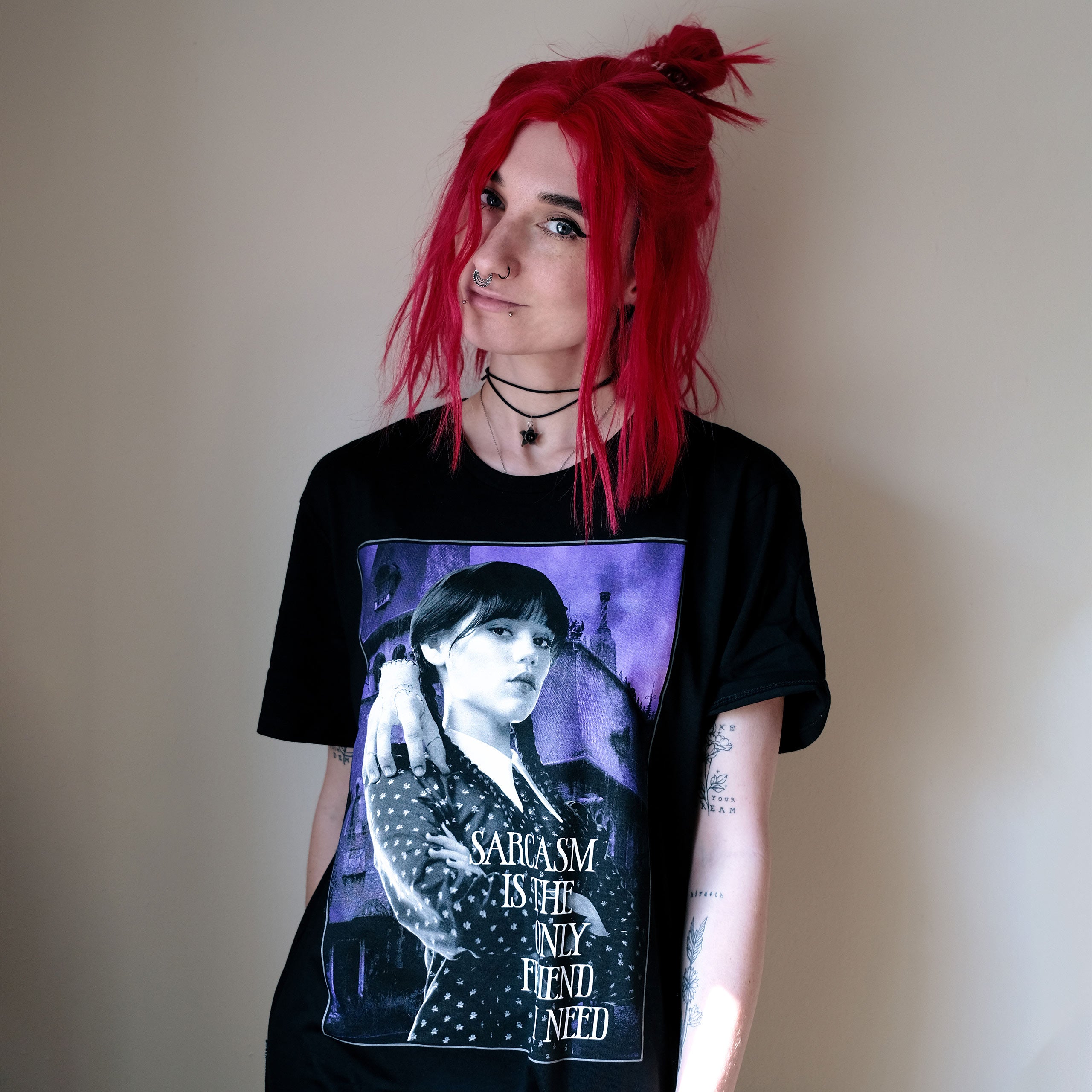 Productafbeelding Wednesday - Sarcasme T-Shirt Zwart
