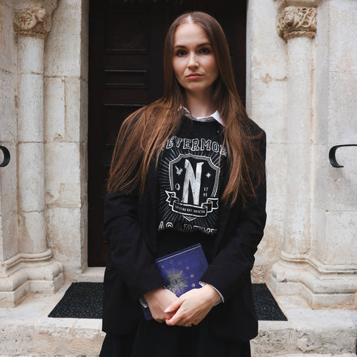 Productafbeelding Wednesday - Nevermore Academy T-shirt zwart