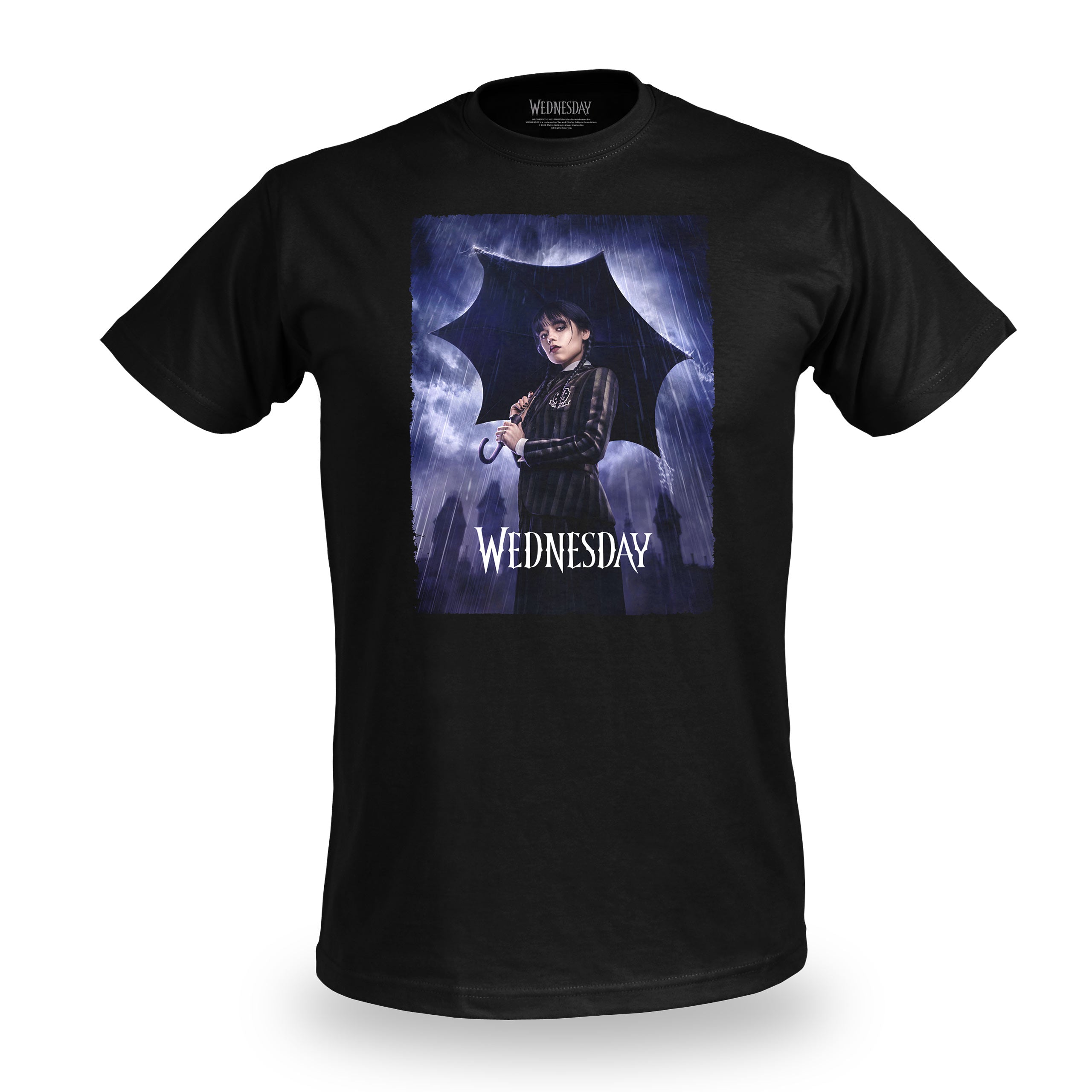 Productafbeelding Wednesday - Teaser Poster T-Shirt zwart