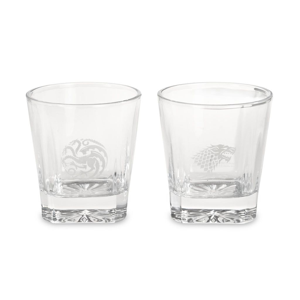 Productafbeelding Game of Thrones - Targaryen en Stark Wapen Glazen Set van 2