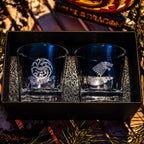 Productafbeelding Game of Thrones - Targaryen en Stark Wapen Glazen Set van 2