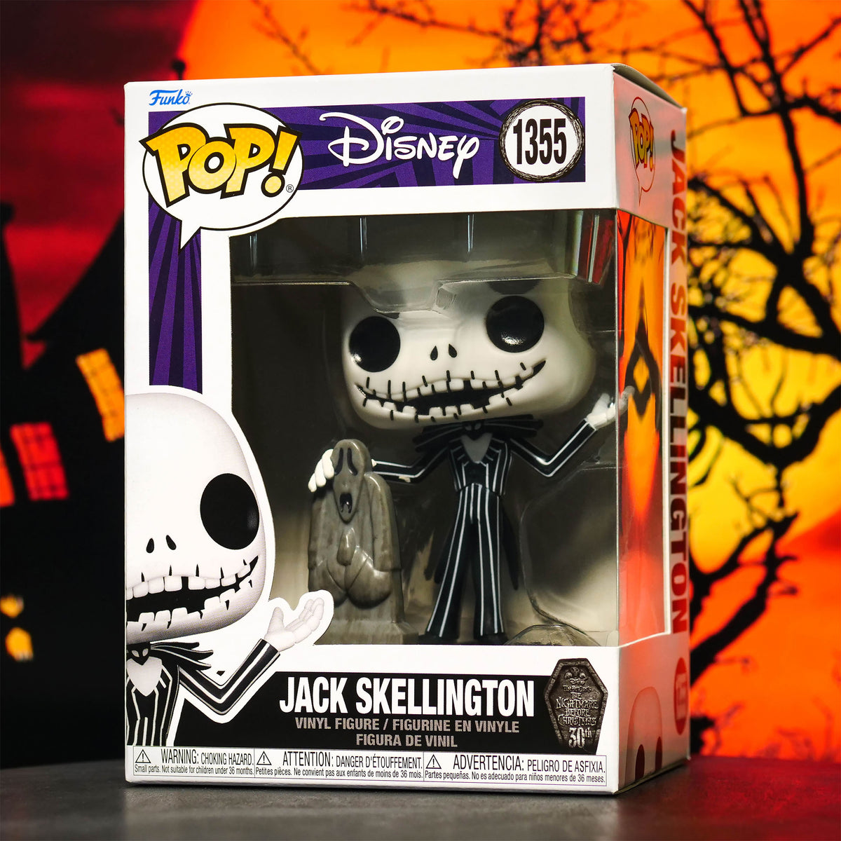 Productafbeelding Nightmare Before Christmas - Jack Skellington met Grafsteen Funko Pop Figuur