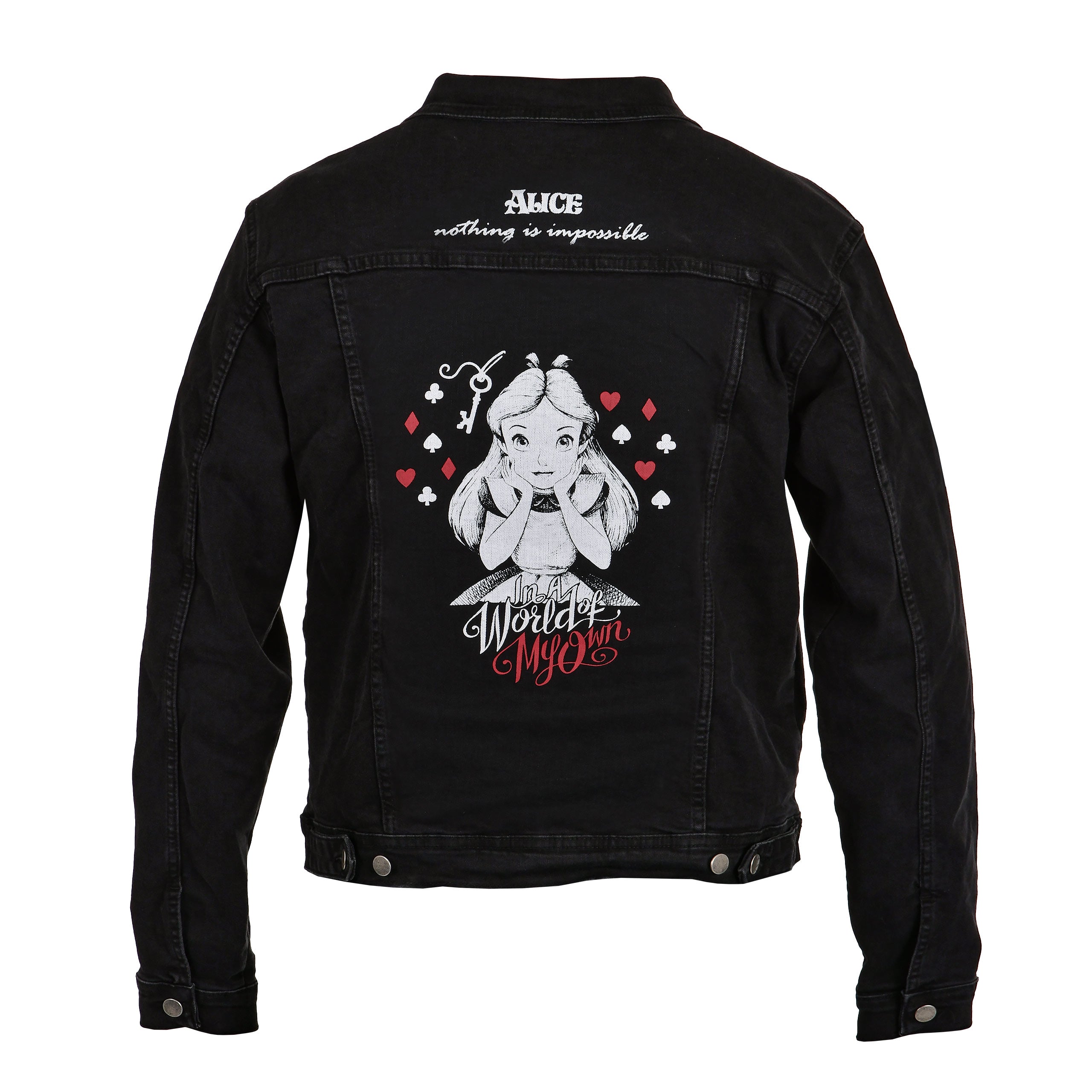Product image Alice in Wonderland - World Of My Own Denim Jacket Ladies Black
