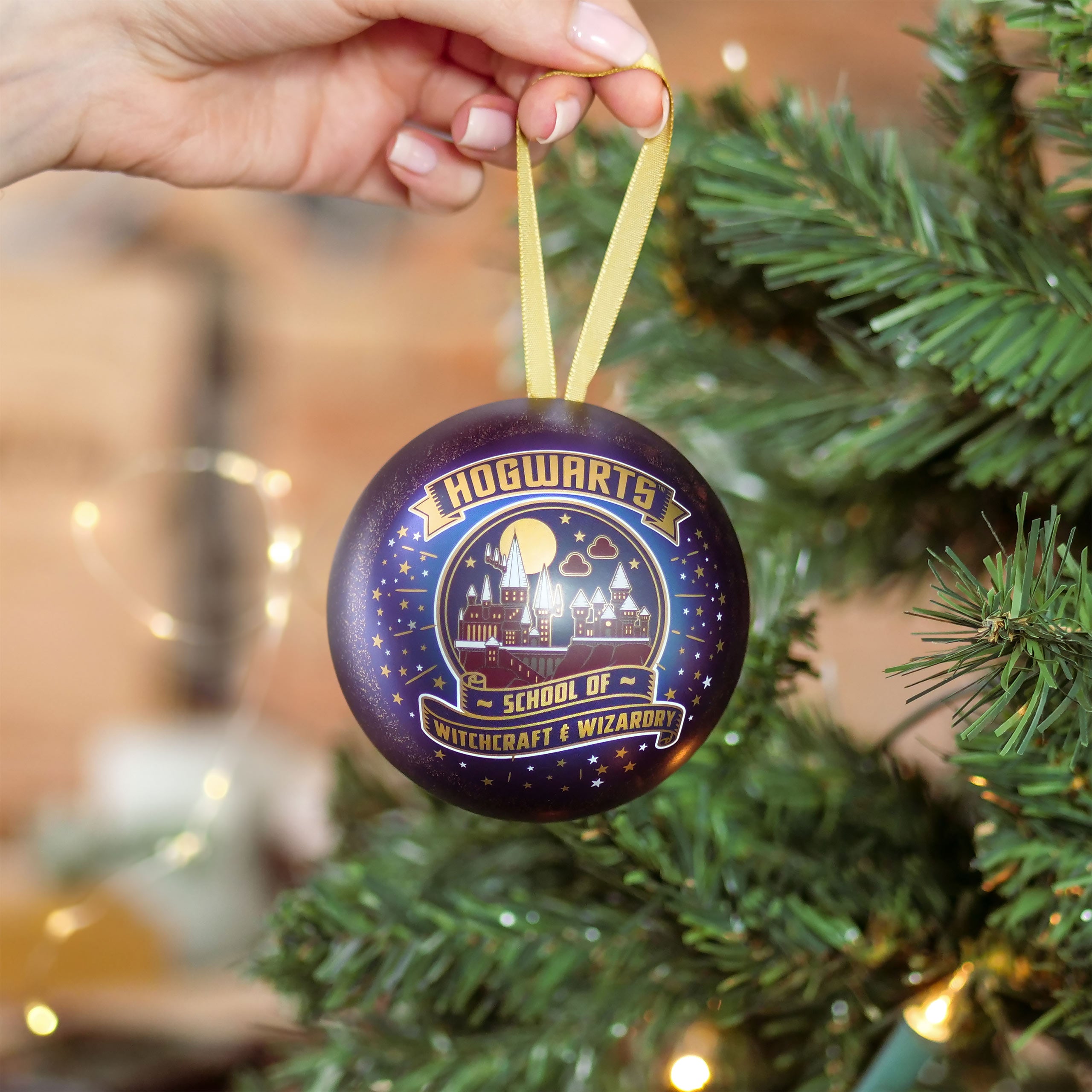 Productafbeelding Harry Potter - Zweinstein School of Witchcraft Kerstbal met Ketting