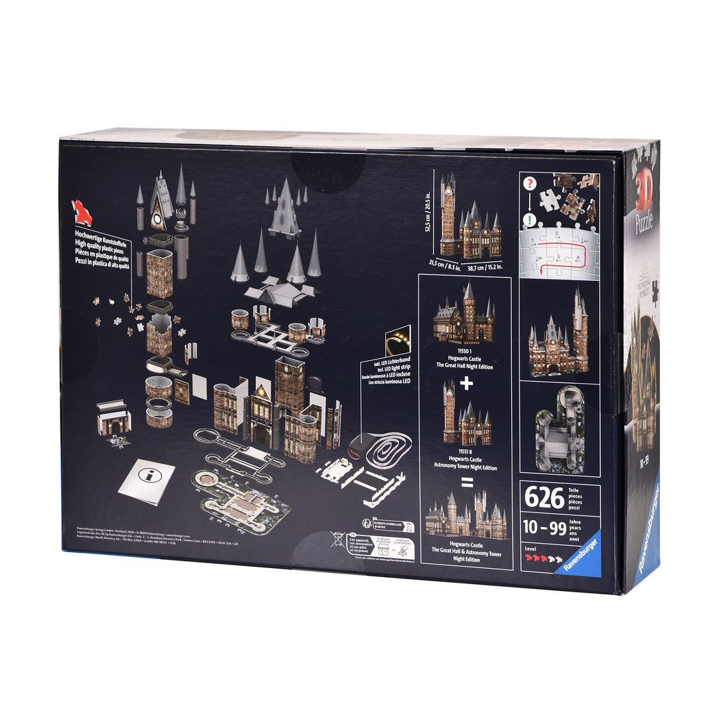 Productafbeelding Zweinstein Kasteel Astronomietoren 3D Puzzel met Verlichting - Harry Potter