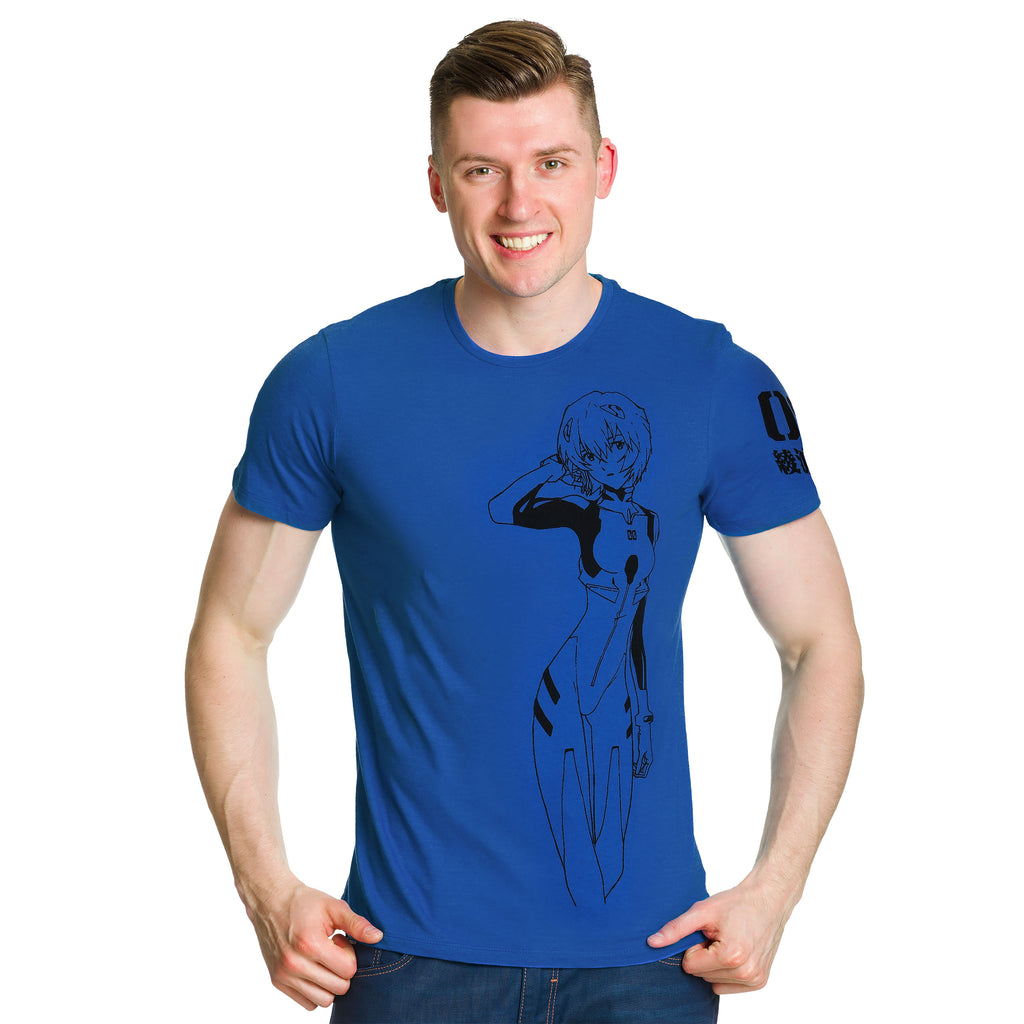 Productafbeelding Evangelion - Rei Ayanami T-shirt blauw