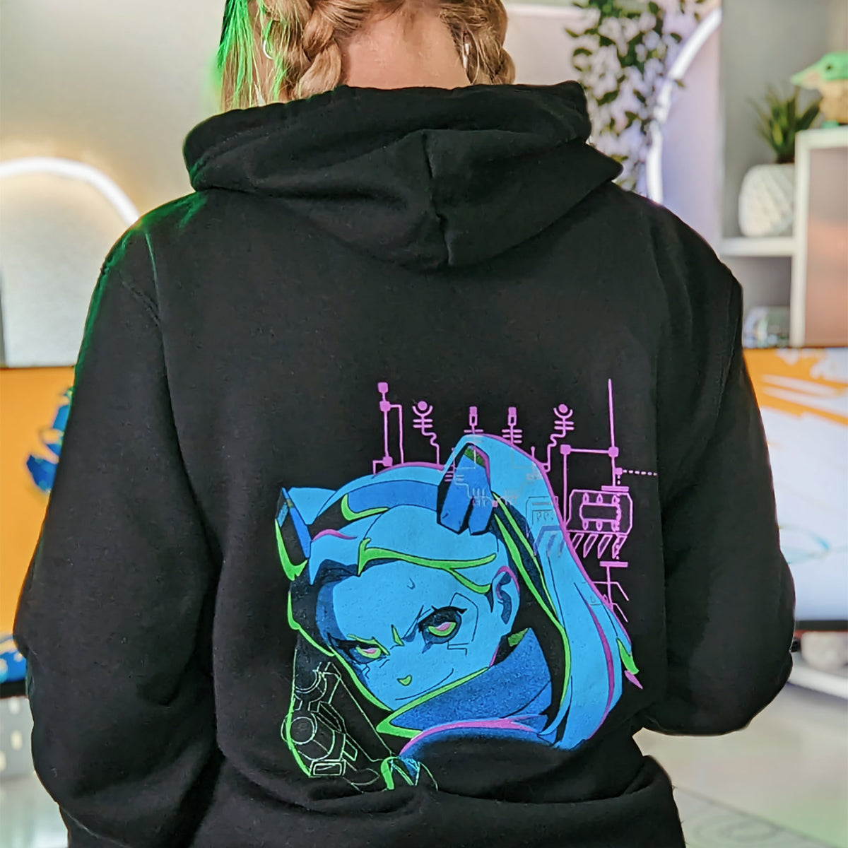 Productafbeelding Cyberpunk Edgerunners - Rebecca Neon Hoodie zwart