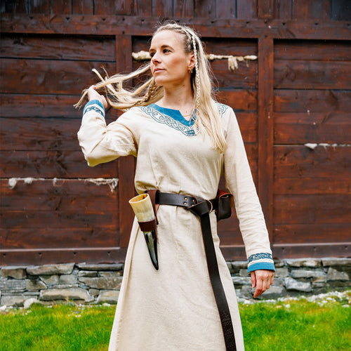 Productafbeelding Viking Jurk Lagertha Beige-Blauw