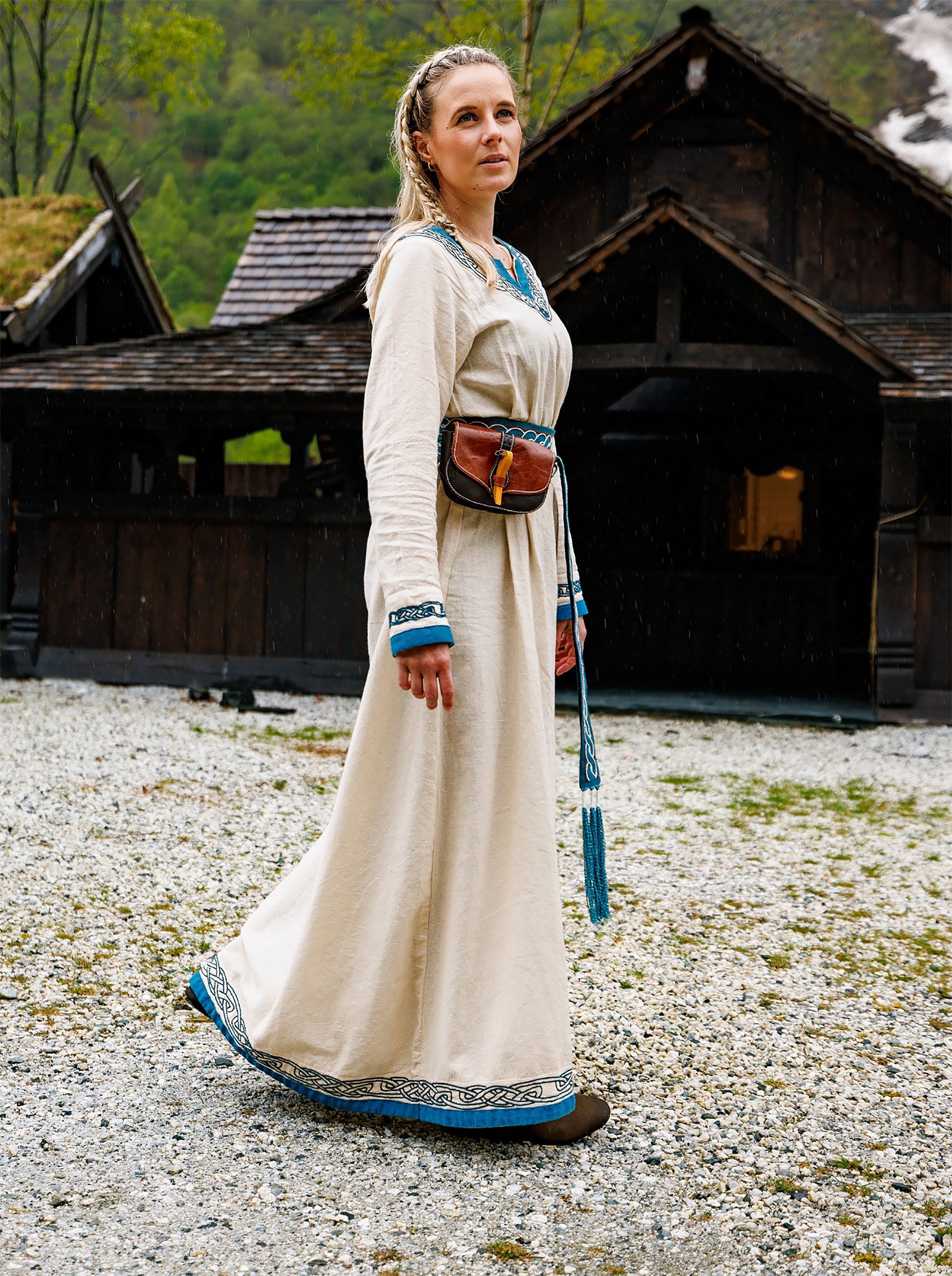 Productafbeelding Viking Jurk Lagertha Beige-Blauw