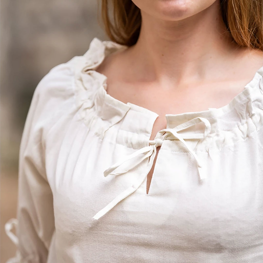 Productafbeelding Middeleeuwse Korte Mouw Blouse Vera Beige