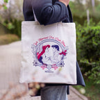 Productafbeelding Ariël - We Mermaid for Each Other jute tas wit