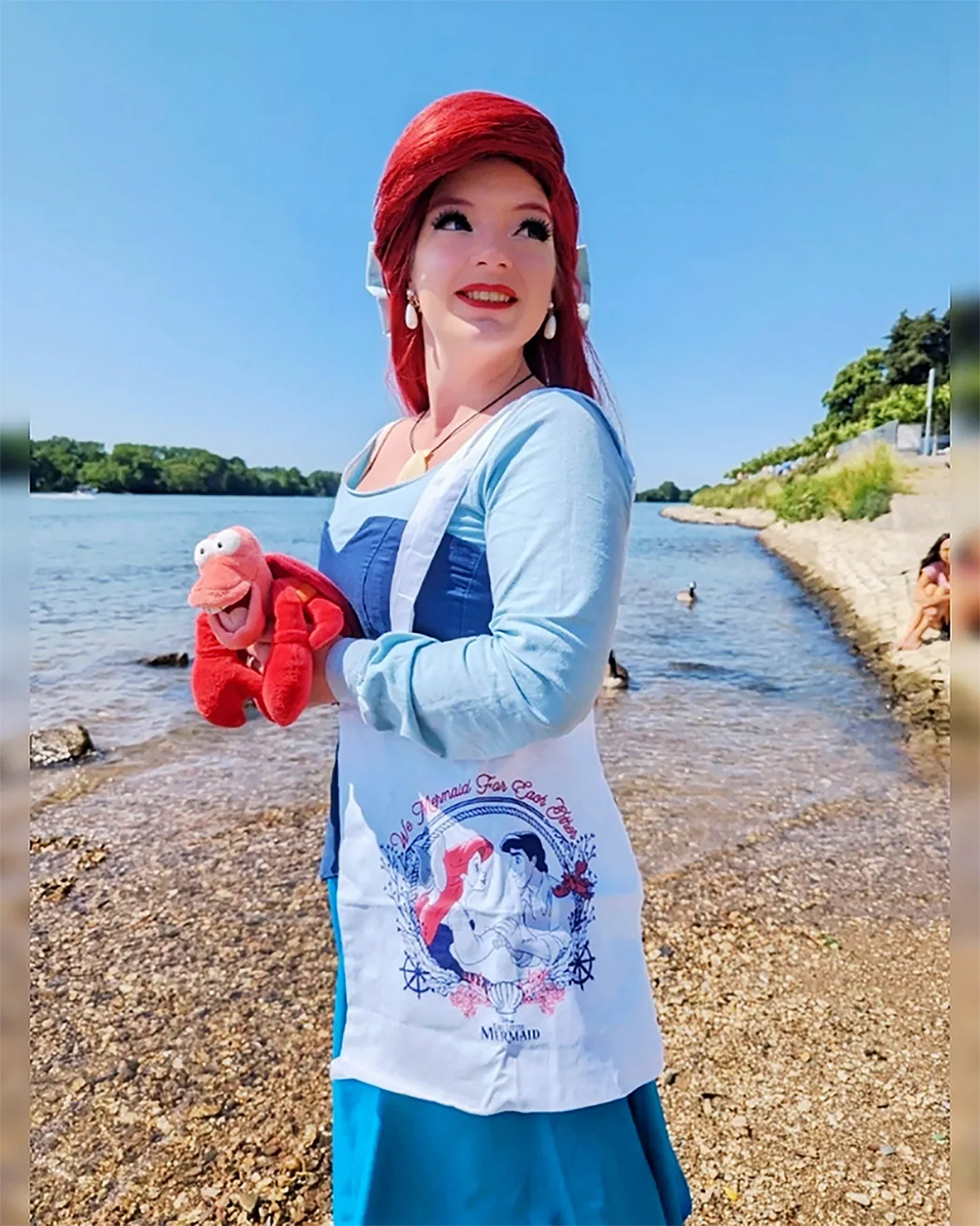 Productafbeelding Ariël - We Mermaid for Each Other jute tas wit
