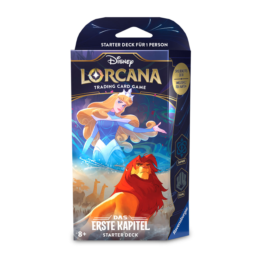 Productafbeelding Disney Lorcana Saffier en Staal Starter Set - Het Eerste Hoofdstuk Trading Card Game