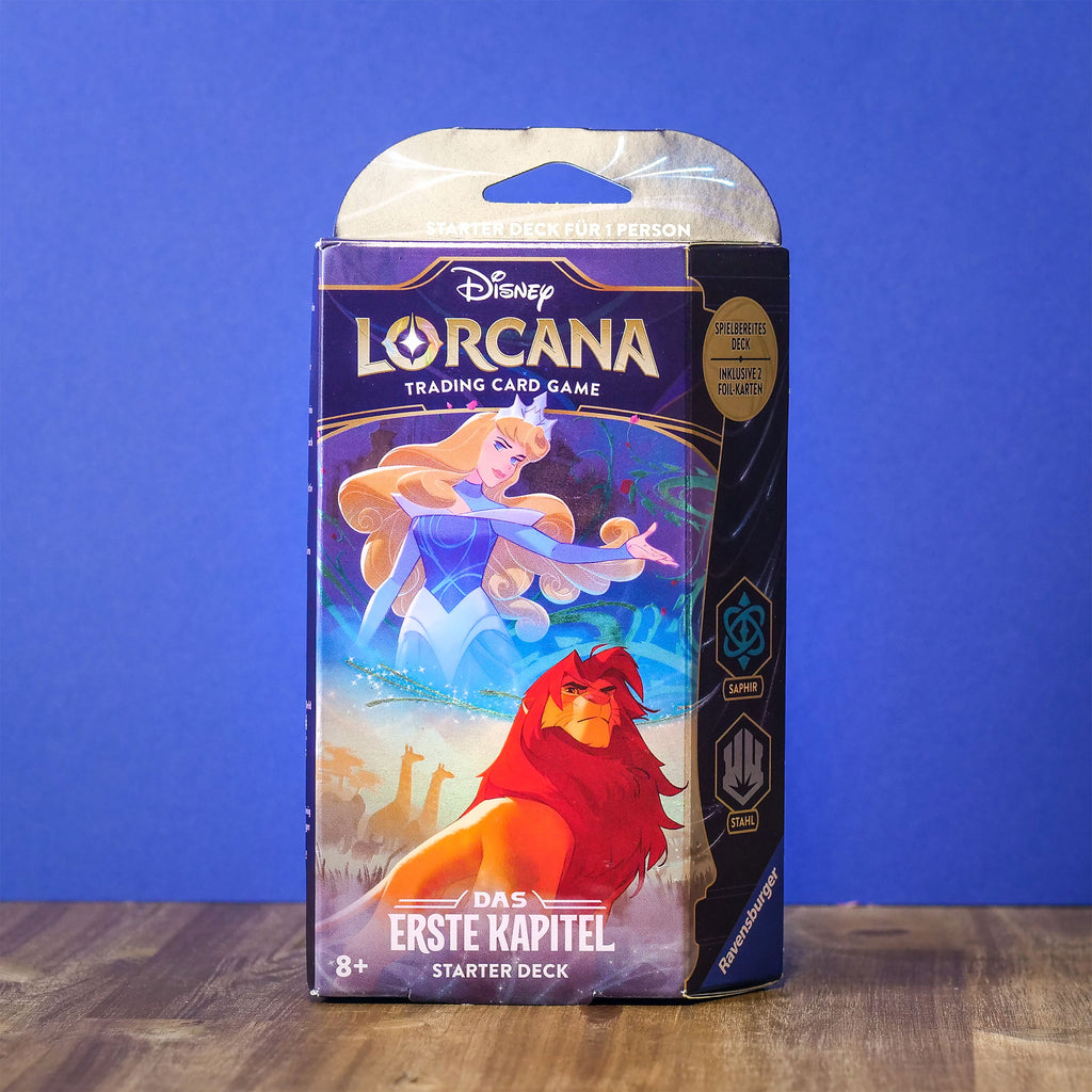 Productafbeelding Disney Lorcana Saffier en Staal Starter Set - Het Eerste Hoofdstuk Trading Card Game