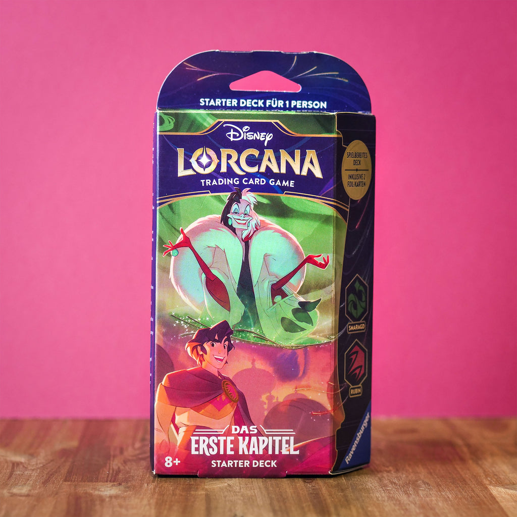 Productafbeelding Disney Lorcana Smaragd en Robijn Starterset - Het Eerste Hoofdstuk Trading Card Game